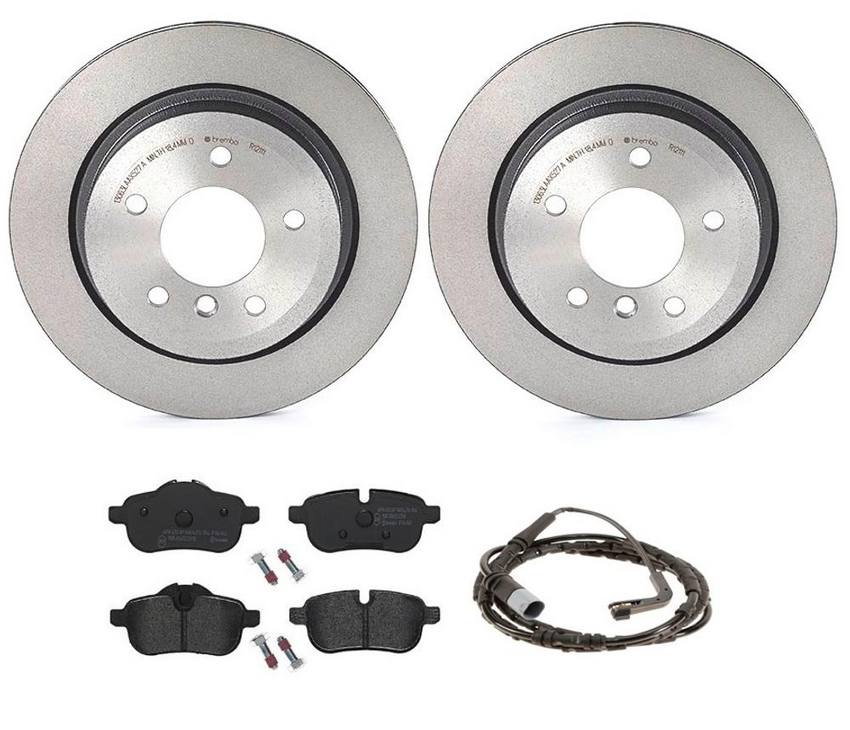 BMW Brembo Brake Kit - Pads and Rotors Rear (300mm) (Low-Met) 34356789446 - Brembo 2859034KIT